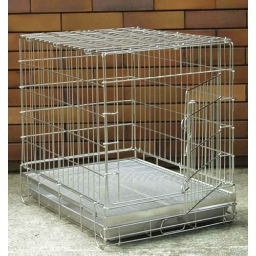 JILL★ 新品未使用品　ハチコウ　ステンレスケージ　SSL-SOP Ｌサ ハチコウ ステンレスケージM−FOP 短面扉470mm×610mm×H570mm 頑丈