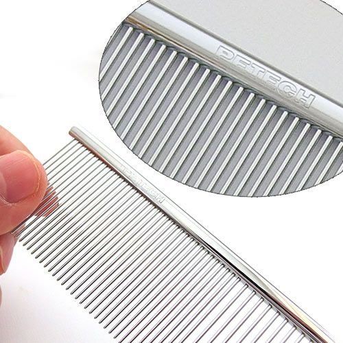 日本製】ステンレスピン ペット コーム 19cm×ピン2.9cm【パッケージ