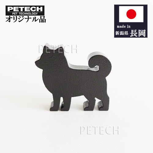 試作品】ペーパーウェイト ミニ柴犬 (ガンメタ) 文鎮 犬の置物